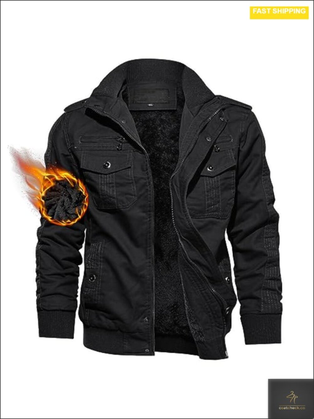Men's Lightweight Military Cotton Jacket Casual Windbreaker Coat